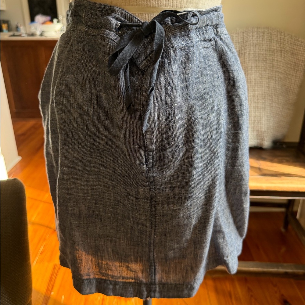 Sophie Max Drawstring Linen Skirt